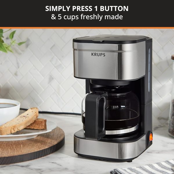 KRUPS Filter Coffee Maker Compact Stainless Steel 5-Cup-1