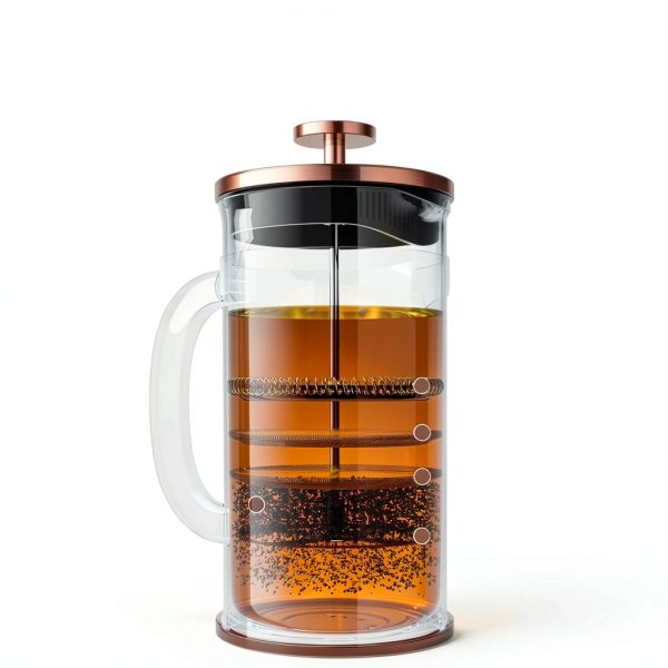 Veken French Press Coffee Maker Borosilicate Glass Stainless-4