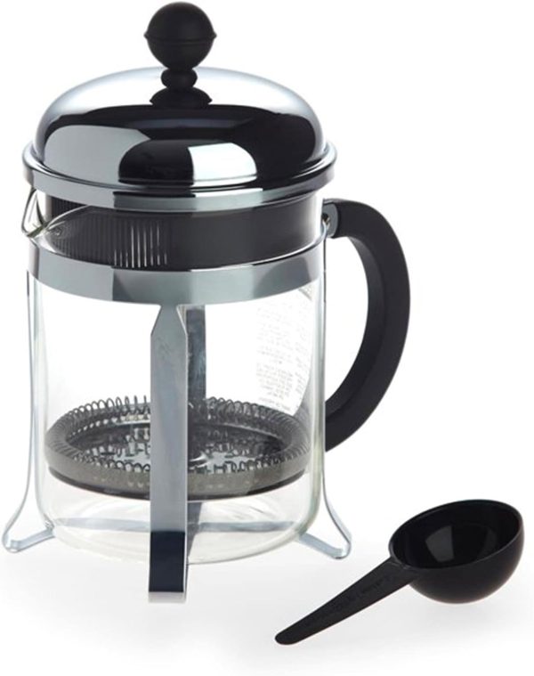 Bodum French Press Coffee Maker Stainless Steel Glass-2
