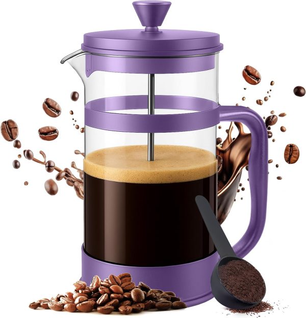 Utopia Kitchen French Press Coffee Maker Plum Manual Brew-0