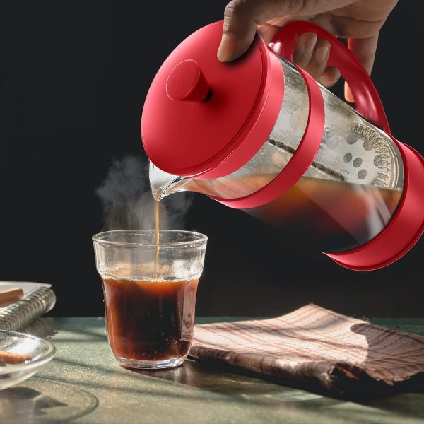 Utopia Kitchen French Press Coffee Maker Glass Plastic-5