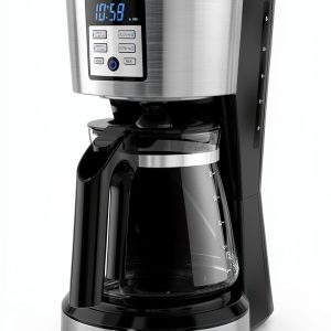 BLACK+DECKER Programmable Drip Coffee Machine 12-Cup Silver-0