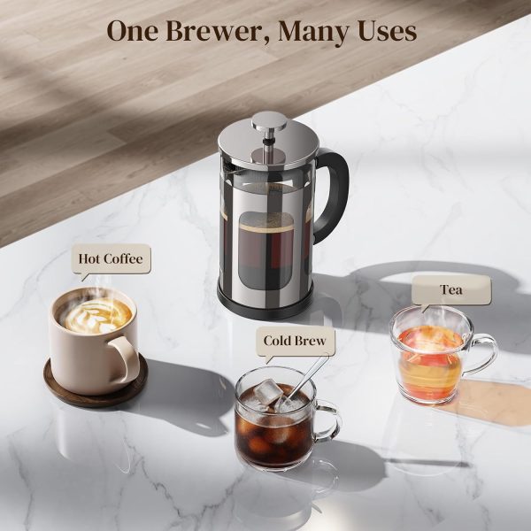 Veken French Press Coffee Maker Borosilicate Glass Manual-7