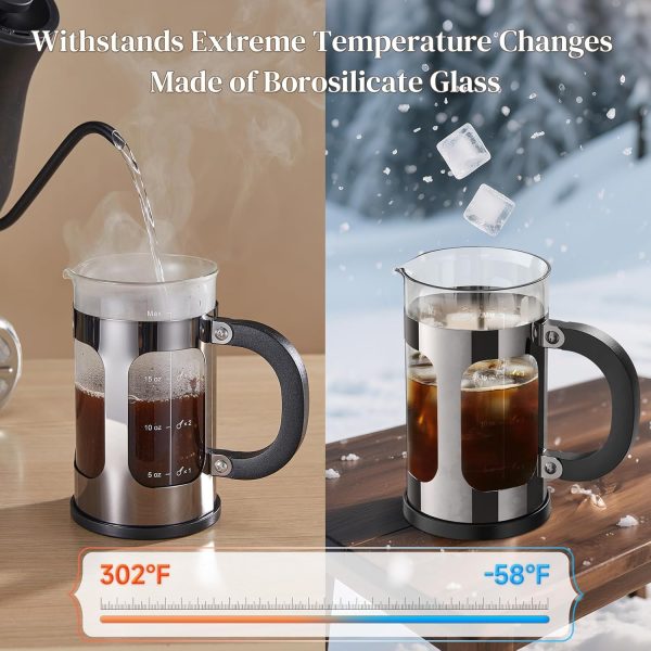 Veken French Press Coffee Maker Borosilicate Glass Manual-2