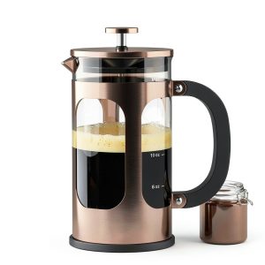 Veken French Press Coffee Maker Borosilicate Glass Stainless-0