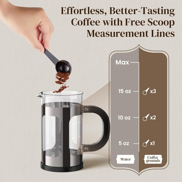 Veken French Press Coffee Maker Borosilicate Glass Manual-6