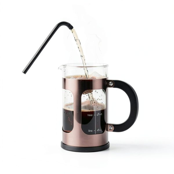 Veken French Press Coffee Maker Borosilicate Glass Stainless-2