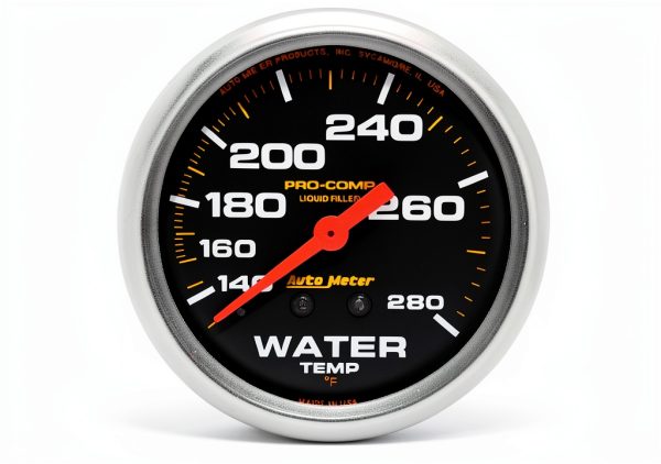 Auto Meter Water Temperature Gauge Brass-0