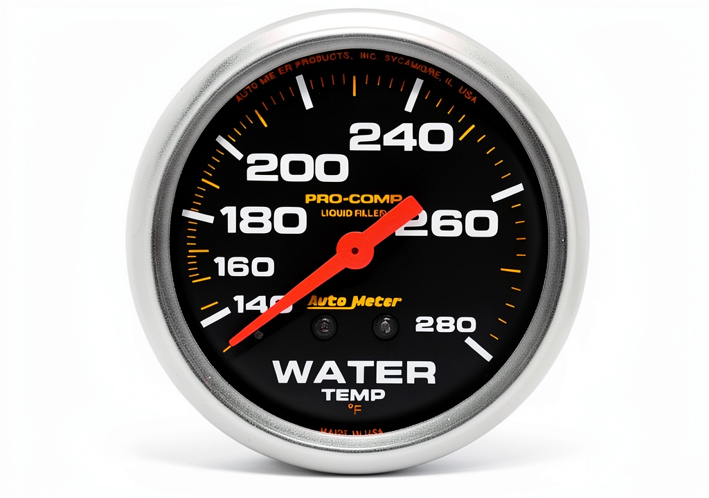 Auto Meter Water Temperature Gauge close-up