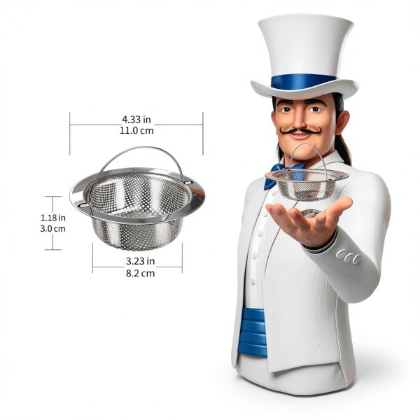 MR.SIGA Stainless Steel Sink Strainer AntiClog-1