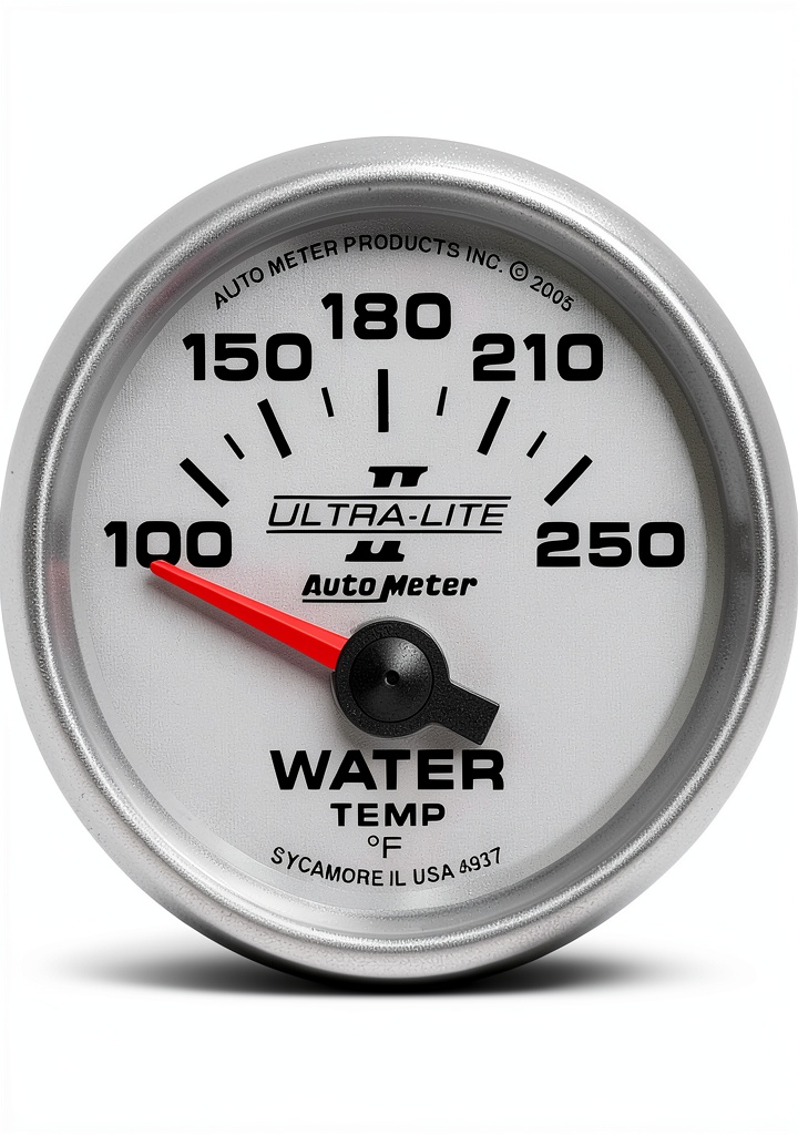 Auto Meter gauge installed in a race car engine bay