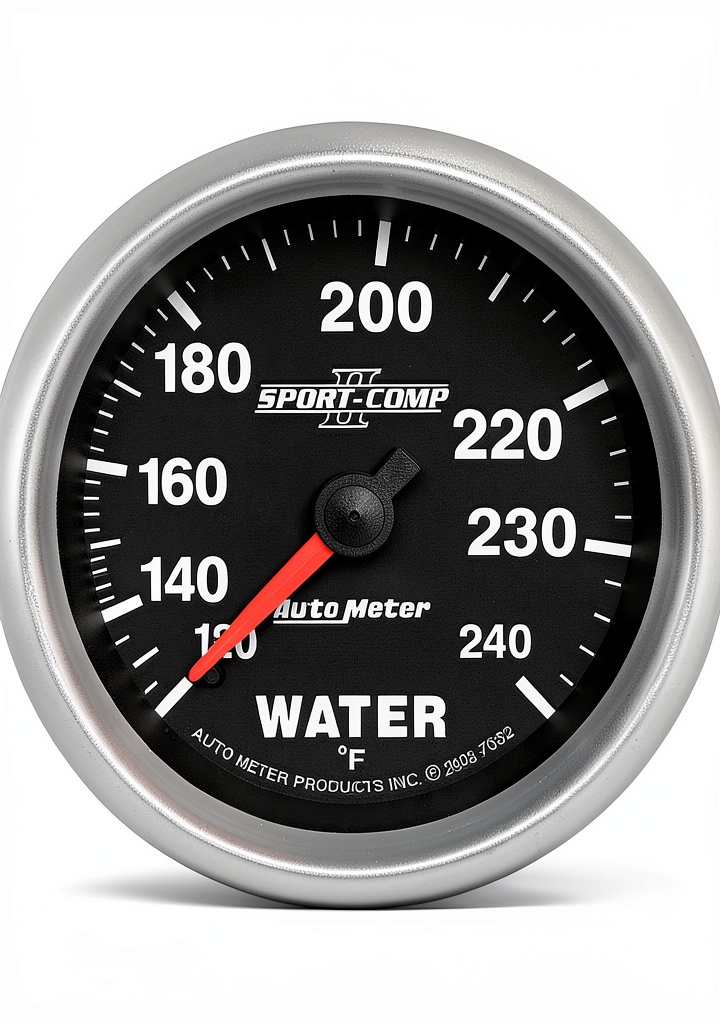Auto Meter gauge installed on a race car dashboard