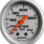 Auto Meter Mechanical Water Temperature Gauge 4332 Ultra‑Lite 2‑1/16"-0