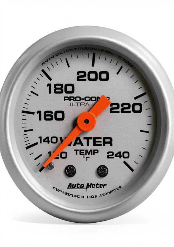 Auto Meter Mechanical Water Temperature Gauge 4332 Ultra‑Lite 2‑1/16"-0