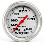 Mechanical Water Temperature Gauge Auto Meter Ultra-Lite 4432-0