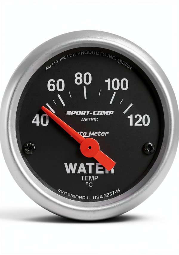 Auto Meter 3337-M Water Temp Gauge Kit 12V/16V Incandescent Dial-0