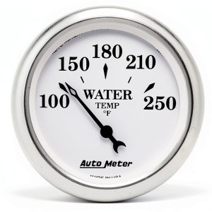 Water Temperature Gauge AUTO METER 1638 White with Incandescent Dial-0