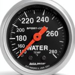 Auto Meter Water Temp Gauge 3331 Sport-Comp Incandescent Dial-0