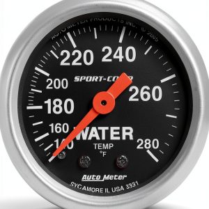 Auto Meter Water Temp Gauge 3331 Sport-Comp Incandescent Dial-0