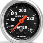 Water Temperature Gauge Auto Meter 3333 Incandescent Dial 1/2 NPT-0