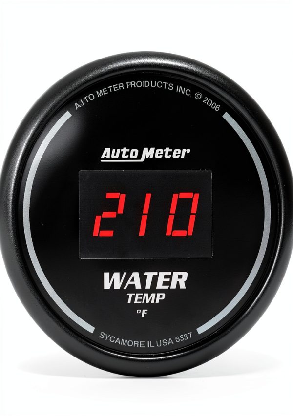 Auto Meter 6337 Digital Water Temp Gauge 2-1/16" 0-300°F LED-0