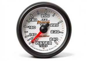 Auto Meter Water Temperature Gauge 7532 Phantom II 2-1/16in 120-240-0