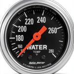 Mechanical Water Temperature Gauge Auto Meter 2431 Chrome Panel-0