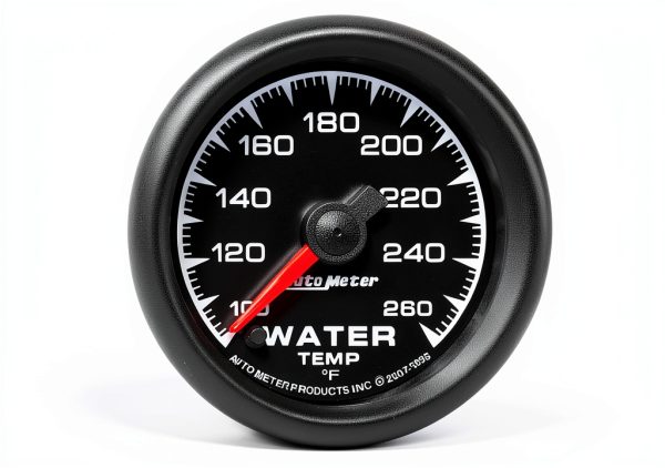 Auto Meter 5955 ES 2-1/16" Sweep Electric Water Temp Gauge Red LED-2