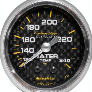 Mechanical Water Temperature Gauge AUTO METER 4732 Carbon Fiber Gauge-0
