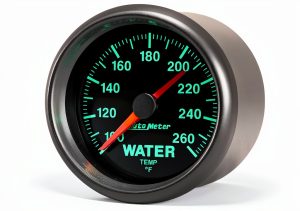 Electric Water Temperature Gauge Auto Meter 3855 GS with Green LED-0