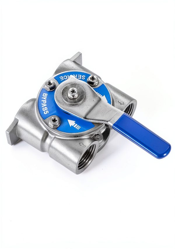 Rendroz 3/4" NPT Steel Bypass Valve Fits Fleck Heads, Replaces 60040SS-0