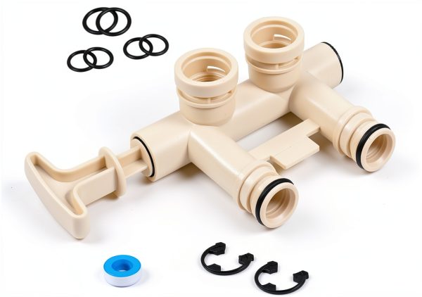Water Softener Bypass Valve GUOJINJISM 7278434 3/4" White for Sears GE-0
