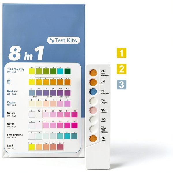 Lead Water Test Kit 8-in-1 Home Drinking Kit by Qteeyou W-8-3