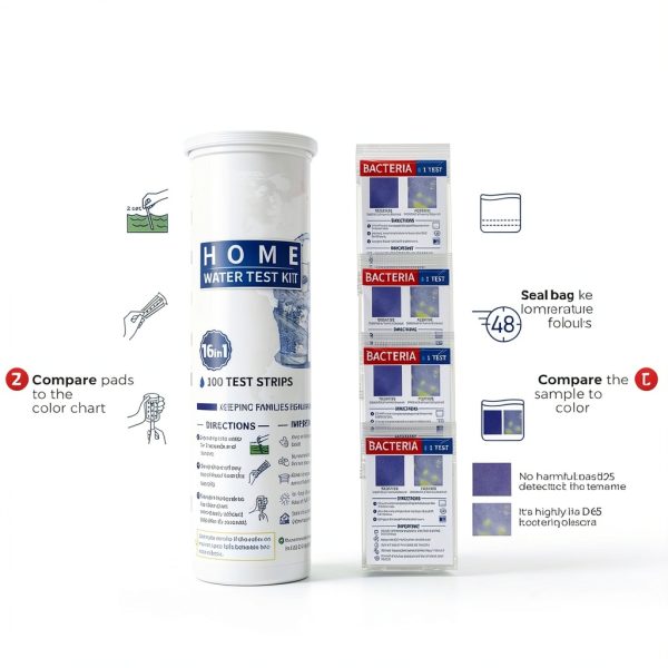 Water Testing Kit 17-in-1 with 100 Strips & 4 Bacteria Tests HEVEIS-3
