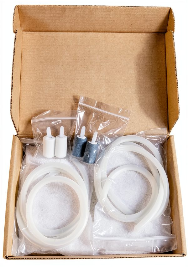 Diffuser Stones 4 Pack 2 White 2 Gray with Silicone Tubing A2Z Ozone-4