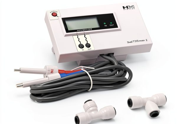 HM Digital Commercial In-Line Dual TDS Monitor Dual-Range 0-9990 ppm-1