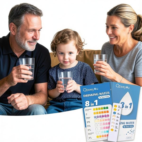 Lead Water Test Kit 8-in-1 Home Drinking Kit by Qteeyou W-8-4