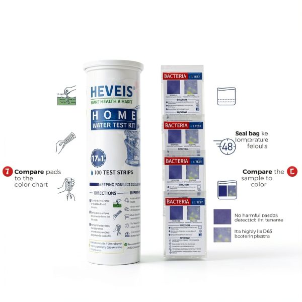 21 in 1 Water Test Kit HEVEIS - 120 Strips and 4 Bacteria Tests-3