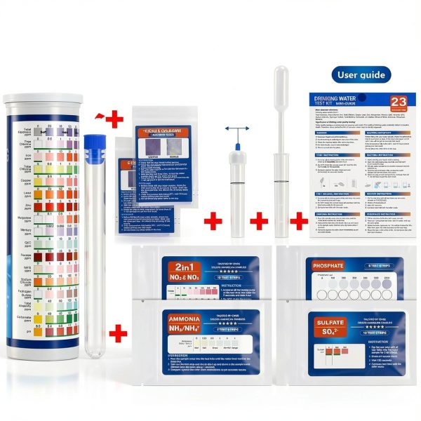 23-in-1 Home Drinking Water Testing Kit - 155 Strips,Tap and Well Water Test Kit for Hardness, Lead, Iron, Copper, Chlorine, Fluoride-5