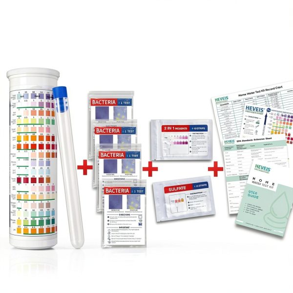 21 in 1 Water Test Kit HEVEIS - 120 Strips and 4 Bacteria Tests-1